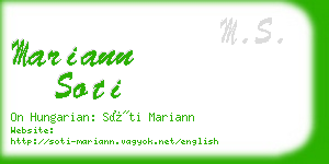 mariann soti business card